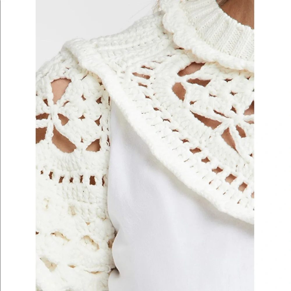 Sea NY Cleo Crochet Puff-Sleeve Combo T-Shirt